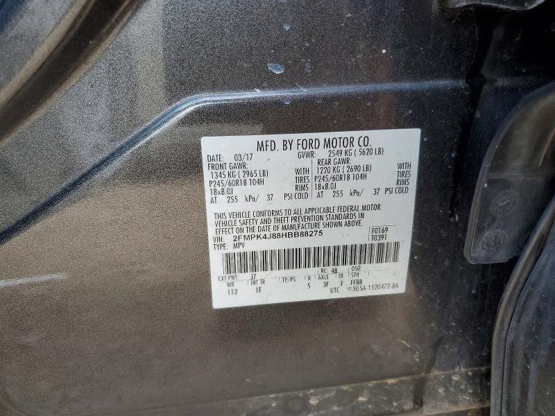 Продажа на аукционе авто 2017 Ford Edge, vin: 2FMPK4J88HBB88275, номер лота: 52678126