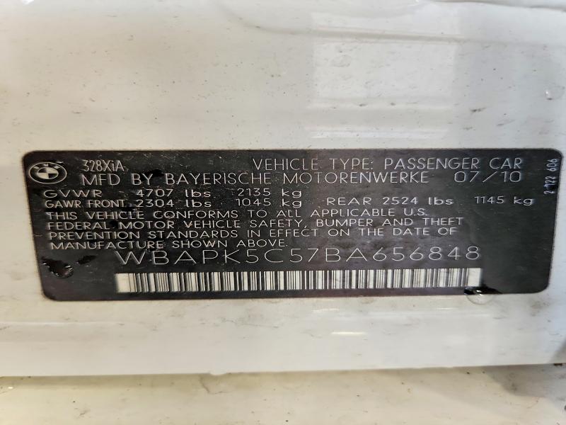 Продажа на аукционе авто 2011 Bmw 328, vin: WBAPK5C57BA656848, номер лота: 55310296