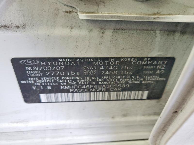 Продажа на аукционе авто 2008 Hyundai Azera, vin: KMHFC46F68A305539, номер лота: 55066866