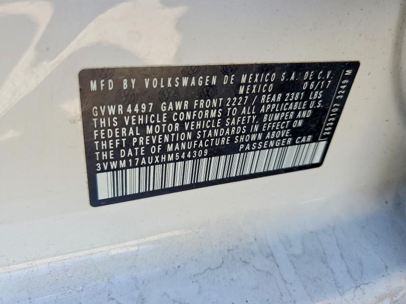 Aukcja sprzedaży 2017 Volkswagen Golf Alltrack, vin: 3VWM17AUXHM544309, numer aukcji: 50651756