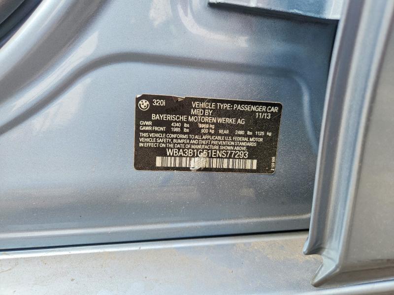54527086 :رقم المزاد ، WBA3B1G51ENS77293 vin ، 2014 Bmw 320 مزاد بيع