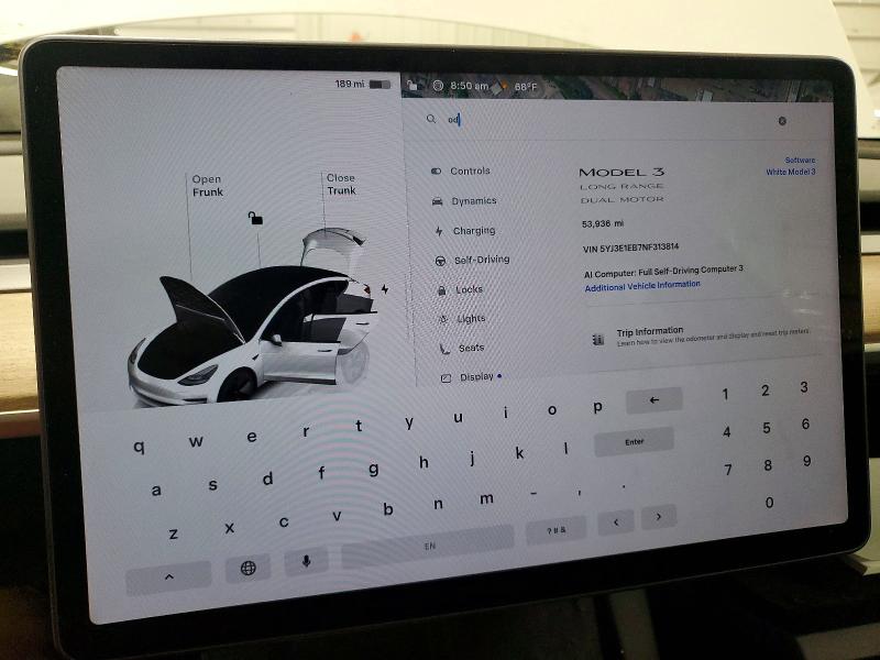 53419736 :رقم المزاد ، 5YJ3E1EB7NF313814 vin ، 2022 Tesla Model 3 مزاد بيع