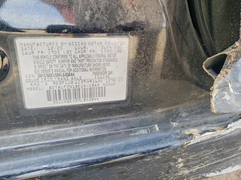 Продаж на аукціоні авто 2021 Nissan Versa, vin: 3N1CN8EV5ML845844, номер лоту: 52854446