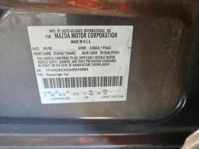 Продажа на аукционе авто 2010 Mazda 6, vin: 1YVHZ8CHXA5M10585, номер лота: 55173016