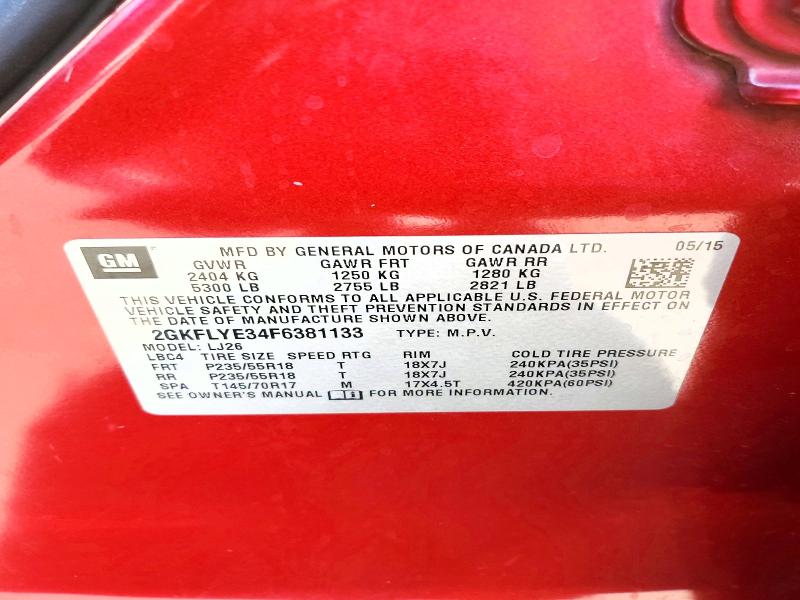 Продаж на аукціоні авто 2015 Gmc Terrain, vin: 2GKFLYE34F6381133, номер лоту: 55451456