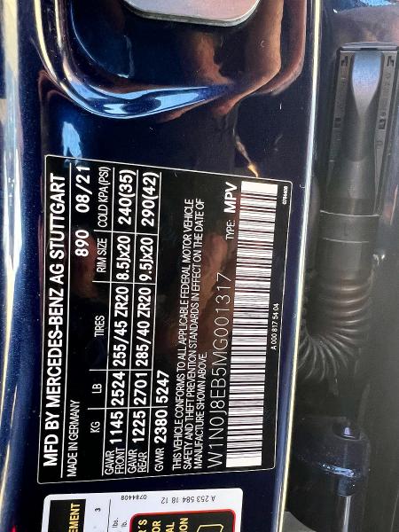 Продаж на аукціоні авто 2021 Mercedes-benz Glc Coupe, vin: W1N0J8EB5MG001317, номер лоту: 52450156
