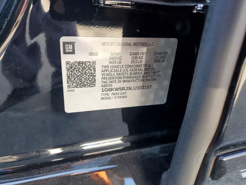 2020 Cadillac Ct6-v მანქანა იყიდება აუქციონზე, vin: 1G6KW5RJ5LU103107, აუქციონის ნომერი: 50332796