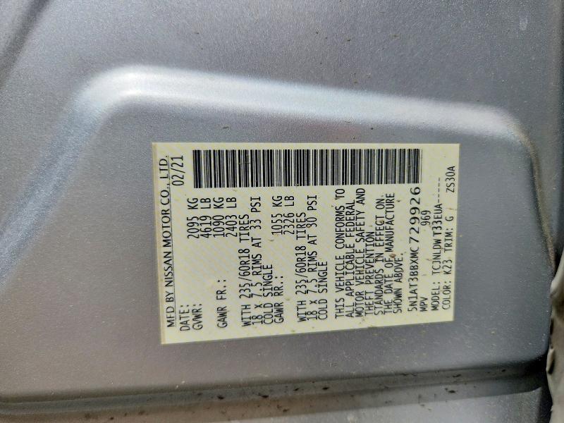 Aukcja sprzedaży 2021 Nissan Rogue, vin: 5N1AT3BBXMC729926, numer aukcji: 53473756