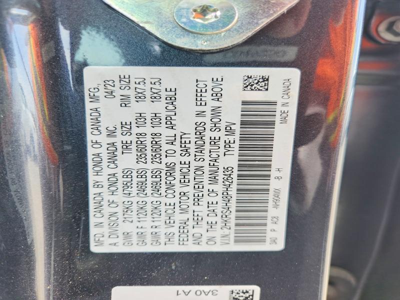 52561506 :رقم المزاد ، 2HKRS4H48PH426435 vin ، 2023 Honda Cr-v مزاد بيع