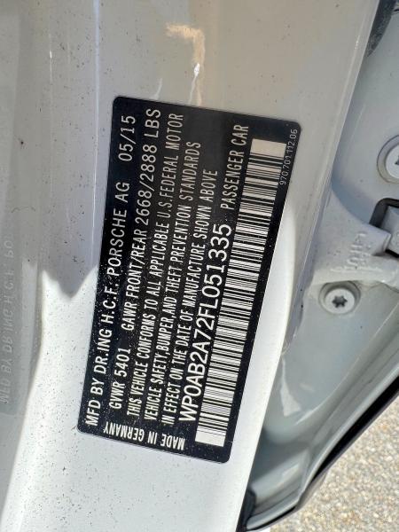 Aukcja sprzedaży 2015 Porsche Panamera, vin: WP0AB2A72FL051335, numer aukcji: 52958406