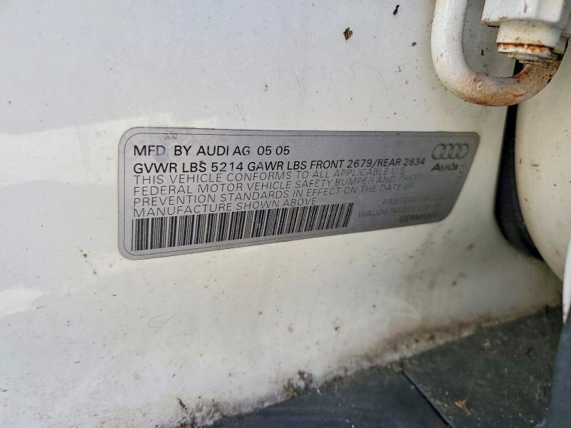 2005 Audi A6 მანქანა იყიდება აუქციონზე, vin: WAUDG74F45N124199, აუქციონის ნომერი: 52160216