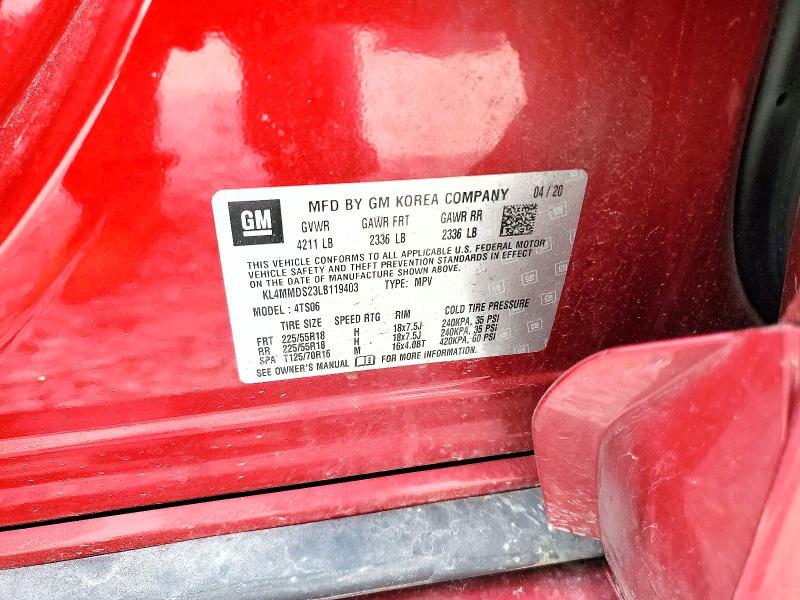 Продажа на аукционе авто 2020 Buick Encore Gx, vin: KL4MMDS23LB119403, номер лота: 53792116
