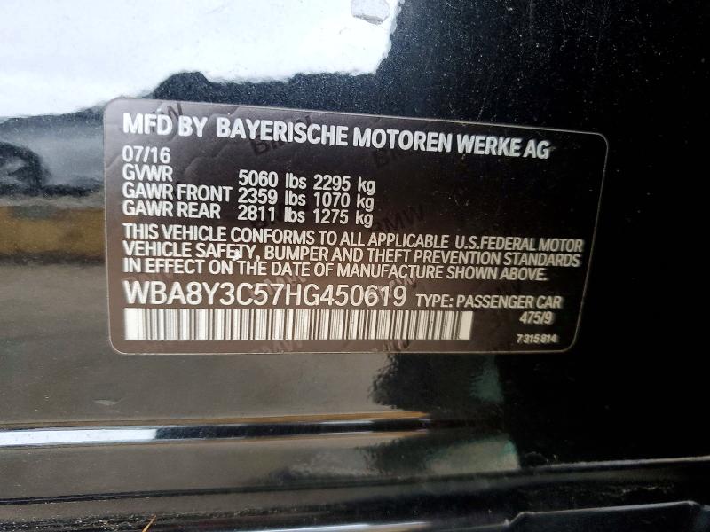 Aukcja sprzedaży 2017 Bmw 340, vin: WBA8Y3C57HG450619, numer aukcji: 52136276