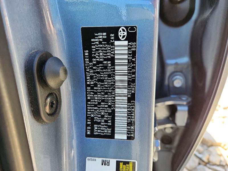 Продаж на аукціоні авто 2020 Toyota Corolla, vin: 5YFEPRAE7LP057211, номер лоту: 52599266