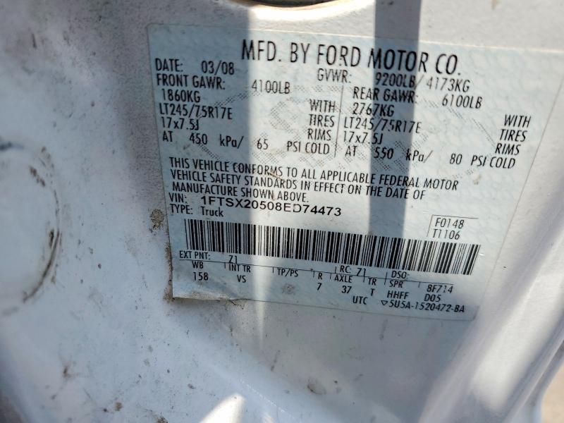 2008 Ford F250 მანქანა იყიდება აუქციონზე, vin: 1FTSX20508ED74473, აუქციონის ნომერი: 53819976