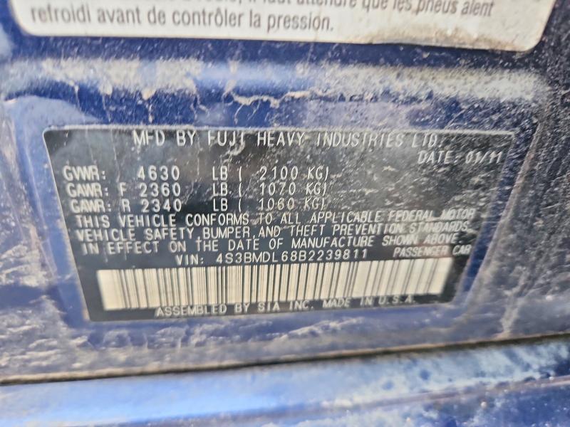 Продажа на аукционе авто 2011 Subaru Legacy, vin: 4S3BMDL68B2239811, номер лота: 52474496