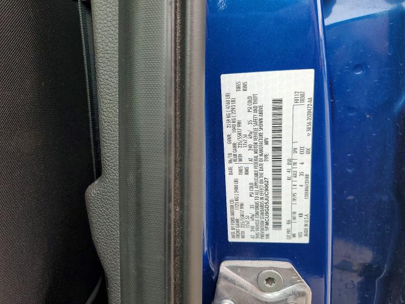 52151626 :رقم المزاد ، 1FMCU9GD5JUC90627 vin ، 2018 Ford Escape مزاد بيع