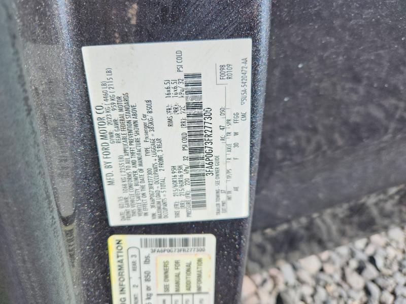 Aukcja sprzedaży 2015 Ford Fusion, vin: 3FA6P0G73FR277300, numer aukcji: 51510536