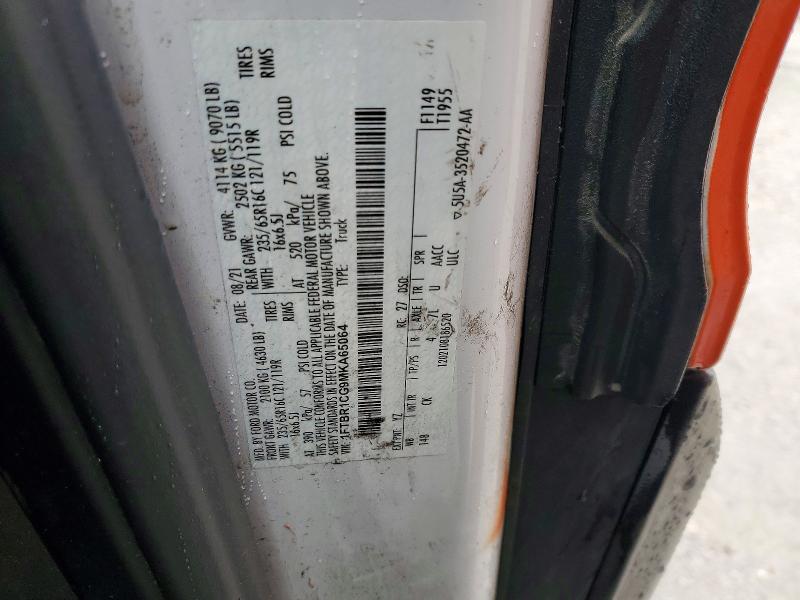 52541296 :رقم المزاد ، 1FTBR1CG9MKA65064 vin ، 2021 Ford Transit مزاد بيع