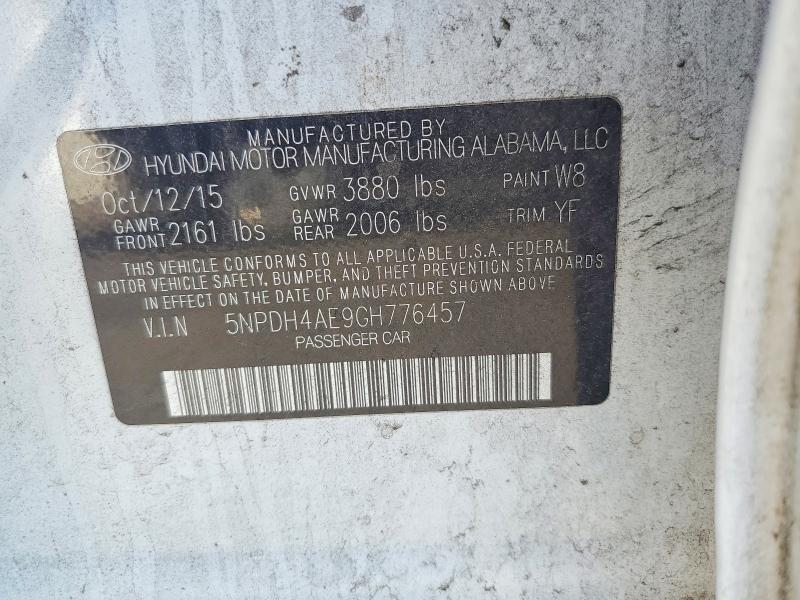 Продаж на аукціоні авто 2016 Hyundai Elantra, vin: 5NPDH4AE9GH776457, номер лоту: 54857086