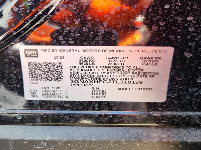 Продажа на аукционе авто 2026 Chevrolet Equinox, vin: 3GNAXHEG2TL319189, номер лота: 53032956
