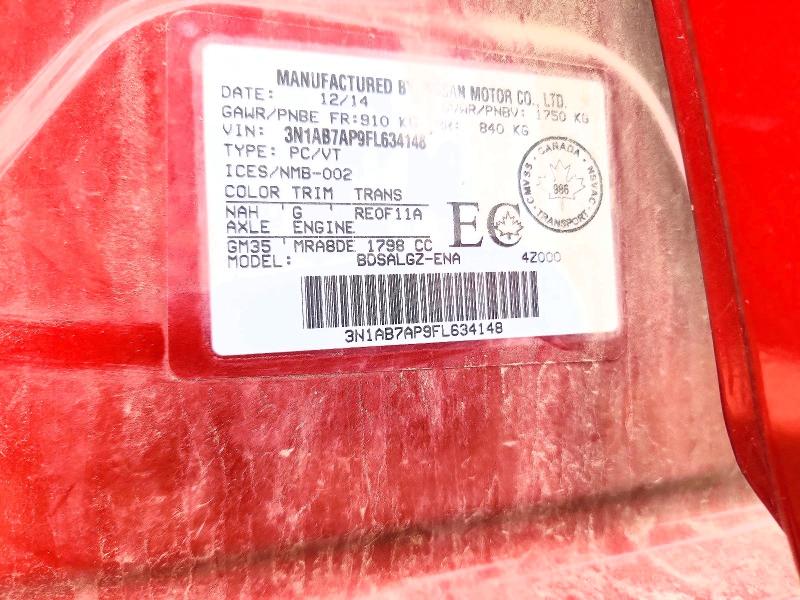 Продаж на аукціоні авто 2015 Nissan Sentra, vin: 3N1AB7AP9FL634148, номер лоту: 55576026