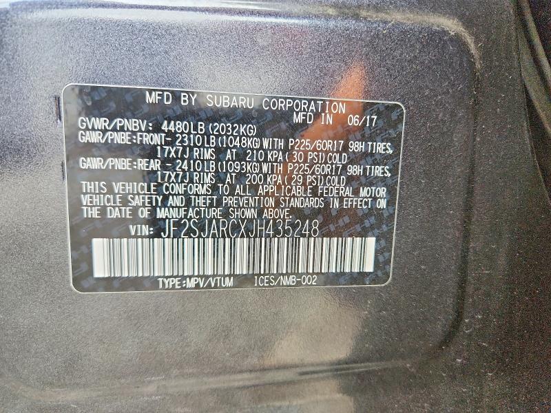 Aukcja sprzedaży 2018 Subaru Forester, vin: JF2SJARCXJH435248, numer aukcji: 55011286