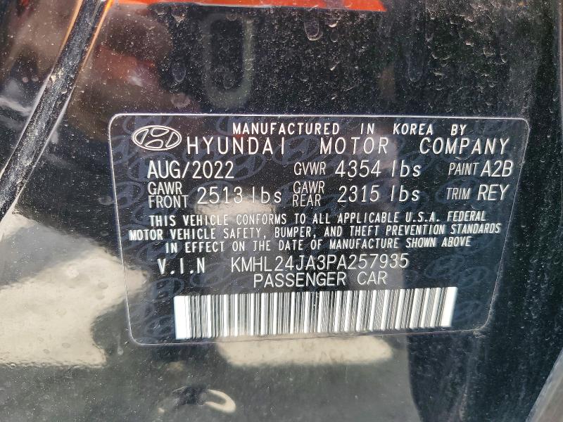 Продажа на аукционе авто 2023 Hyundai Sonata, vin: KMHL24JA3PA257935, номер лота: 52990106