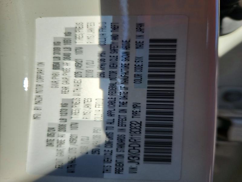 54950466 :رقم المزاد ، JM3KKDHDXR1180832 vin ، 2024 Mazda Cx-90 مزاد بيع