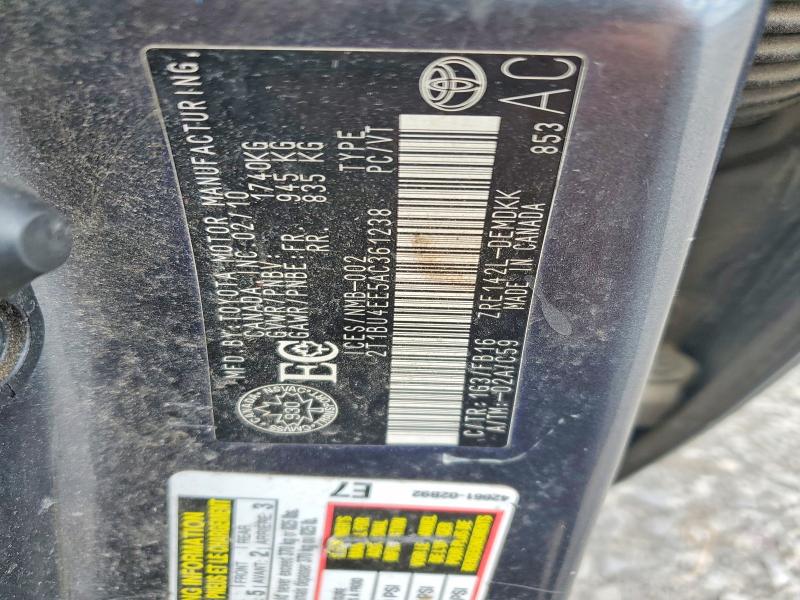 55367846 :رقم المزاد ، 2T1BU4EE5AC361238 vin ، 2010 Toyota Corolla مزاد بيع
