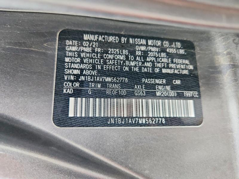 Auction sale of the 2021 Nissan Rogue Sport, vin: JN1BJ1AV7MW562778, lot number: 51789246