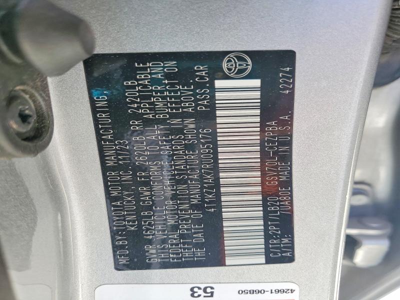 Продажа на аукционе авто 2024 Toyota Camry, vin: 4T1KZ1AK7RU095176, номер лота: 53454646