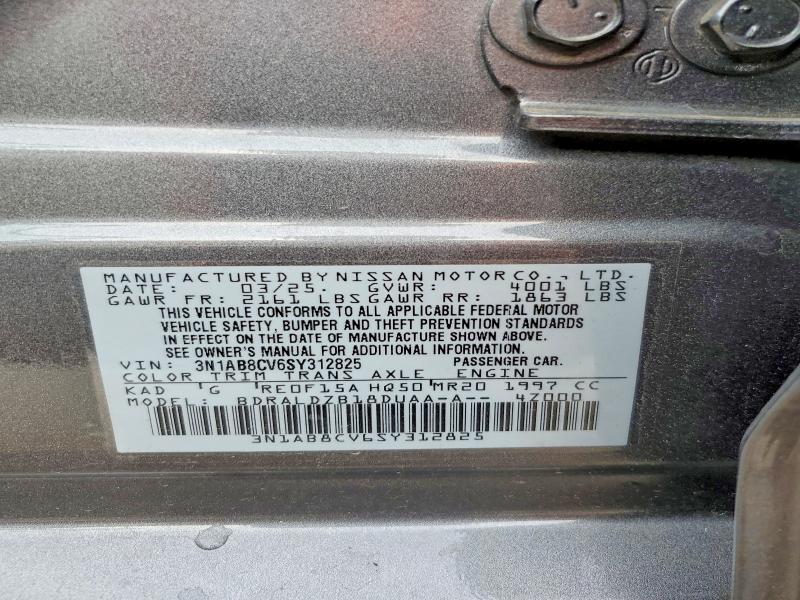 Продаж на аукціоні авто 2025 Nissan Sentra, vin: 3N1AB8CV6SY312825, номер лоту: 52423416