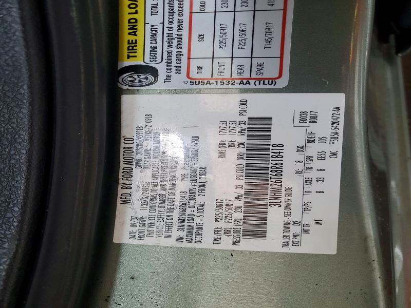 Aukcja sprzedaży 2008 Lincoln Mkz, vin: 3LNHM26T68R618418, numer aukcji: 54598586
