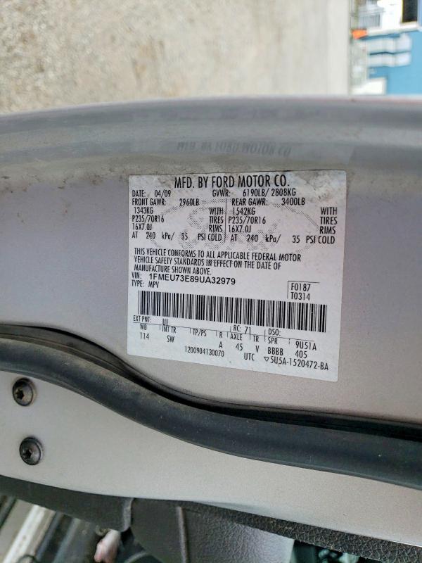 2009 Ford Explorer მანქანა იყიდება აუქციონზე, vin: 1FMEU73E89UA32979, აუქციონის ნომერი: 54777326