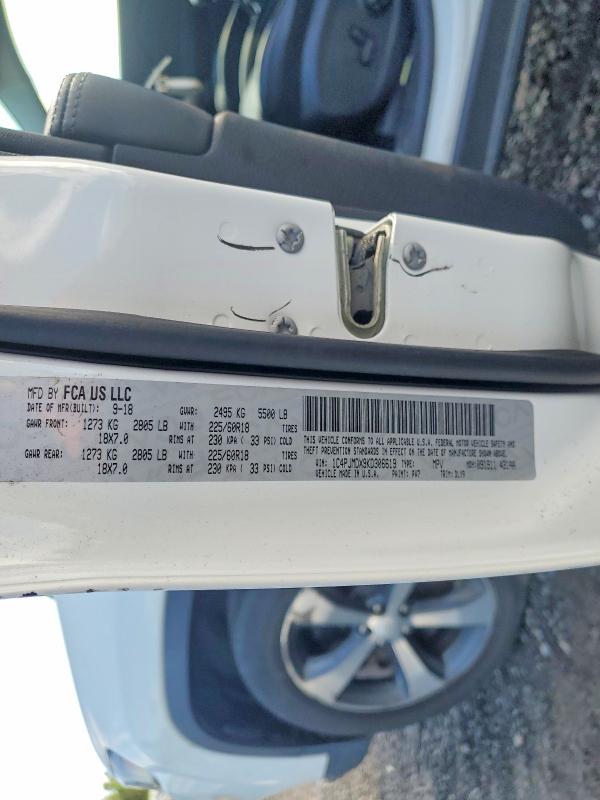 52307036 :رقم المزاد ، 1C4PJMDX9KD306619 vin ، 2019 Jeep Cherokee مزاد بيع