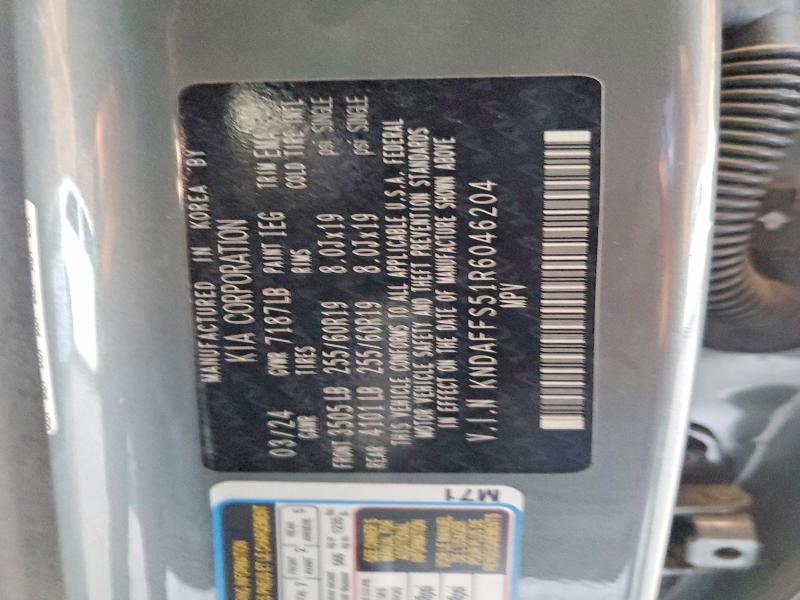 Aukcja sprzedaży 2024 Kia Ev9, vin: KNDAFFS51R6046204, numer aukcji: 54552456