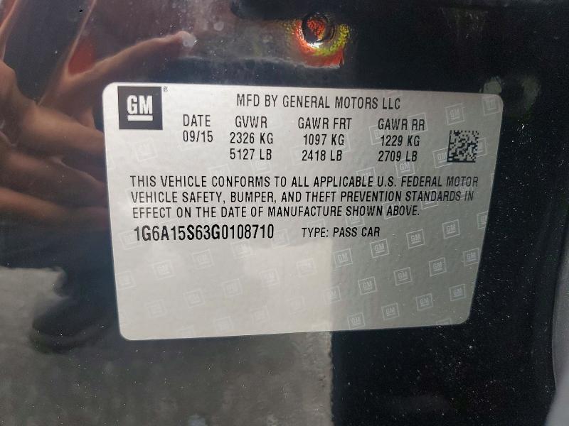 2016 Cadillac Cts-v მანქანა იყიდება აუქციონზე, vin: 1G6A15S63G0108710, აუქციონის ნომერი: 54286366