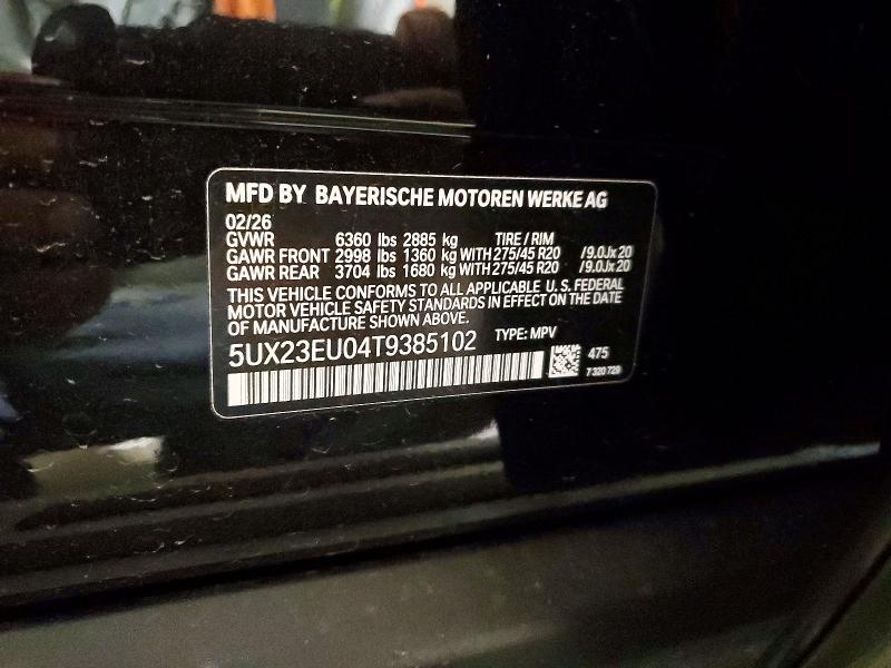 Aukcja sprzedaży 2026 Bmw X5, vin: 5UX23EU04T9385102, numer aukcji: 54436126