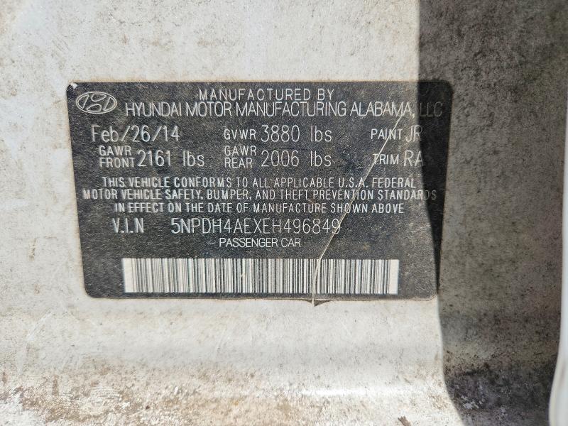 Продаж на аукціоні авто 2014 Hyundai Elantra, vin: 5NPDH4AEXEH496849, номер лоту: 52327486