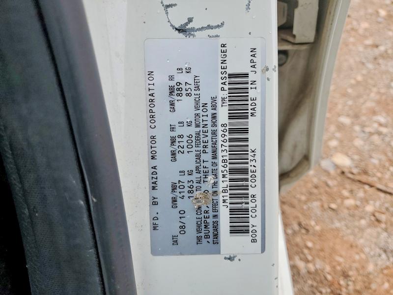 53649896 :رقم المزاد ، JM1BL1M56B1376968 vin ، 2011 Mazda 3 Mazdaspeed Sw Spt مزاد بيع