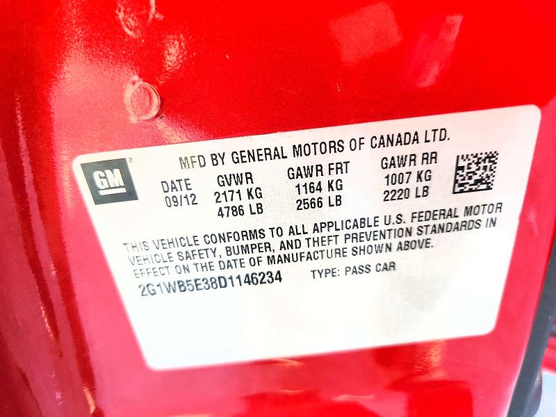 Auction sale of the 2013 Chevrolet Impala, vin: 2G1WB5E38D1146234, lot number: 53543366