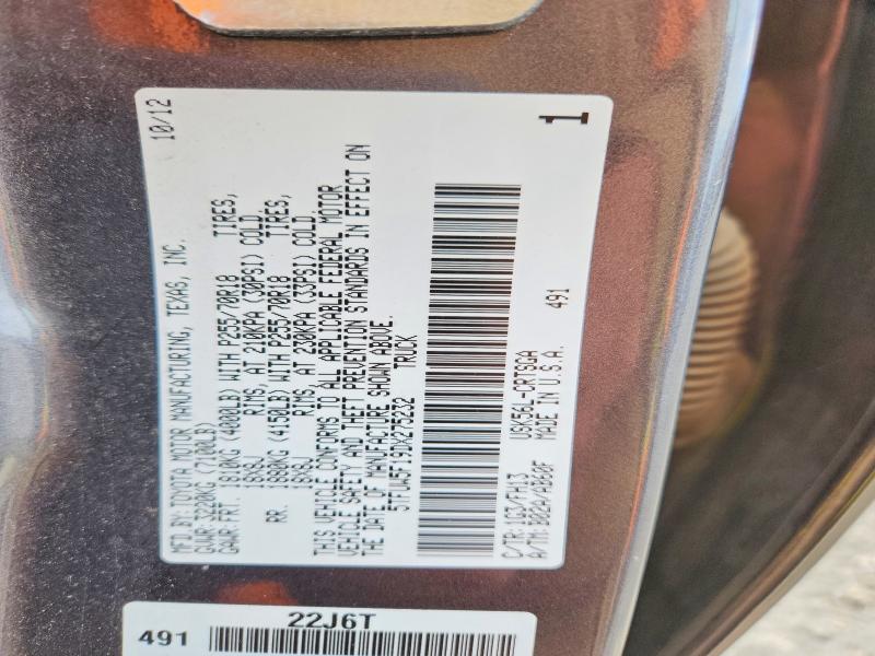 Aukcja sprzedaży 2013 Toyota Tundra, vin: 5TFUW5F19DX275232, numer aukcji: 52413386