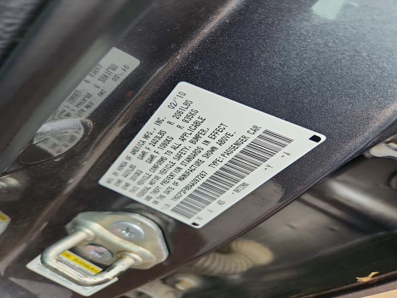 Продажа на аукционе авто 2010 Honda Accord, vin: 1HGCP2F88AA097267, номер лота: 54451496