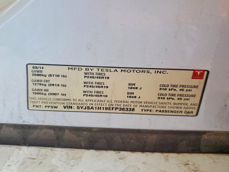 Продажа на аукционе авто 2014 Tesla Model S, vin: 5YJSA1H19EFP36338, номер лота: 53817486