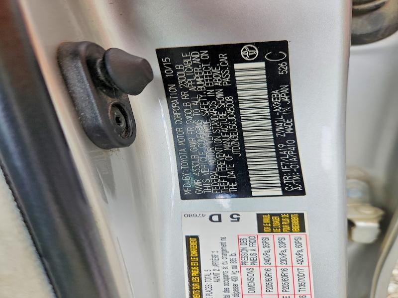 53712816 :رقم المزاد ، JTDZN3EU5GJ045008 vin ، 2016 Toyota Prius V مزاد بيع