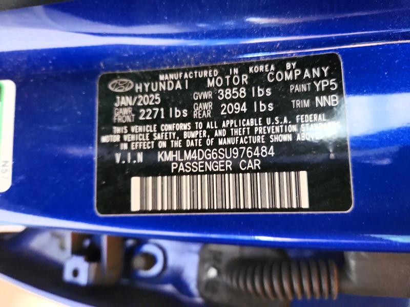54538816 :رقم المزاد ، KMHLM4DG6SU976484 vin ، 2025 Hyundai Elantra مزاد بيع