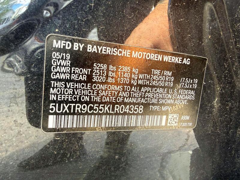 Продажа на аукционе авто 2019 Bmw X3, vin: 5UXTR9C55KLR04358, номер лота: 53711516