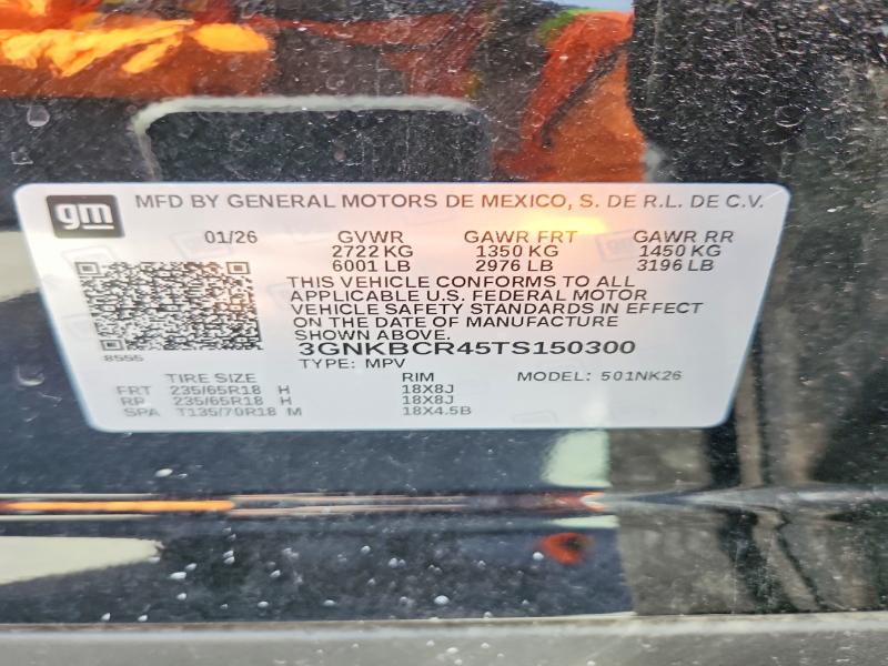 Продаж на аукціоні авто 2026 Chevrolet Blazer, vin: 3GNKBCR45TS150300, номер лоту: 54999546