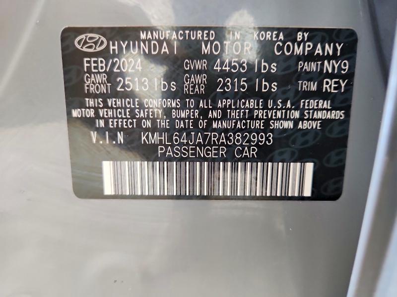 Продаж на аукціоні авто 2024 Hyundai Sonata, vin: KMHL64JA7RA382993, номер лоту: 52064936